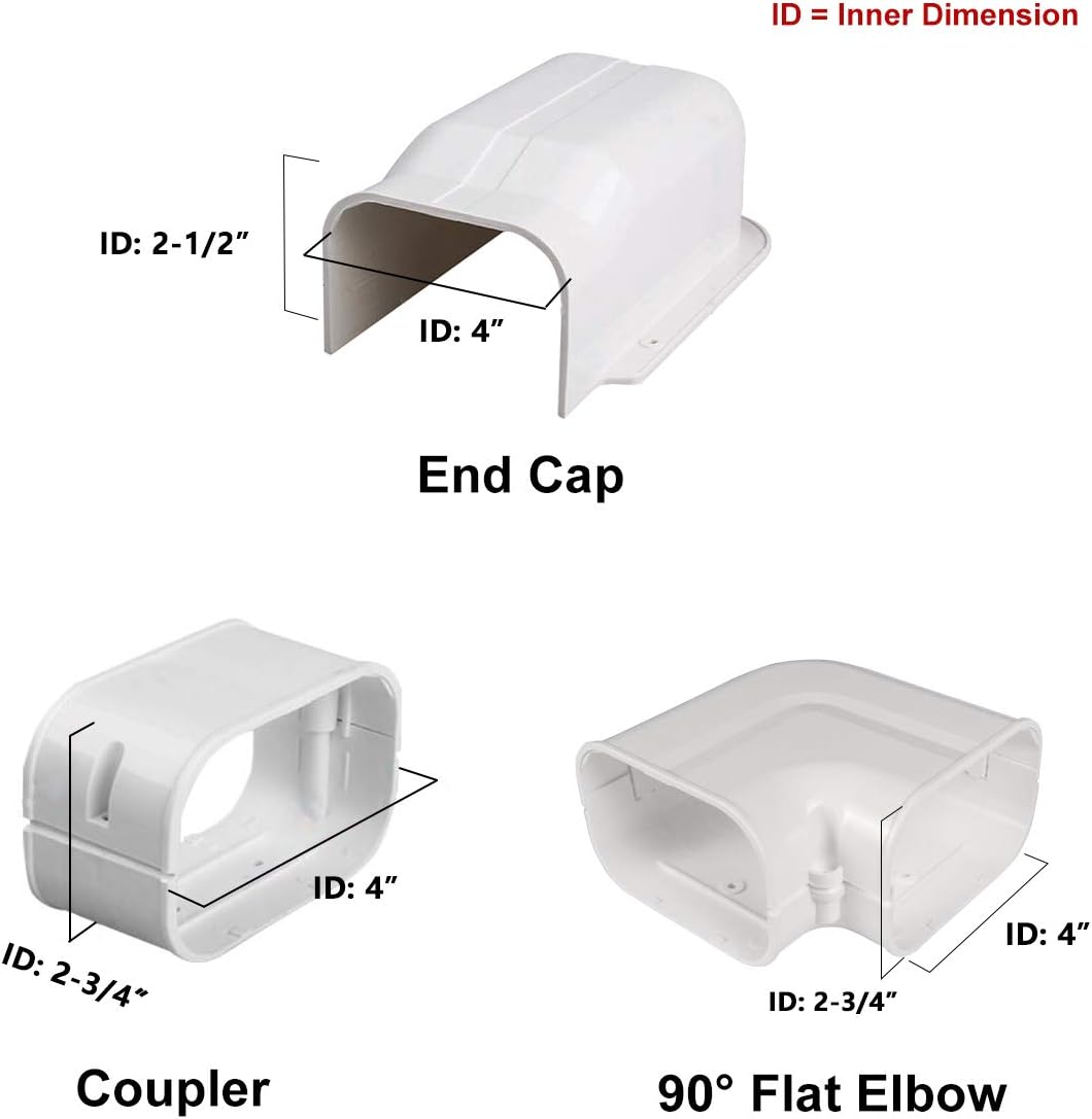 4" 14 Ft PVC Line Set Cover Kit, Pack of 2 L5106
