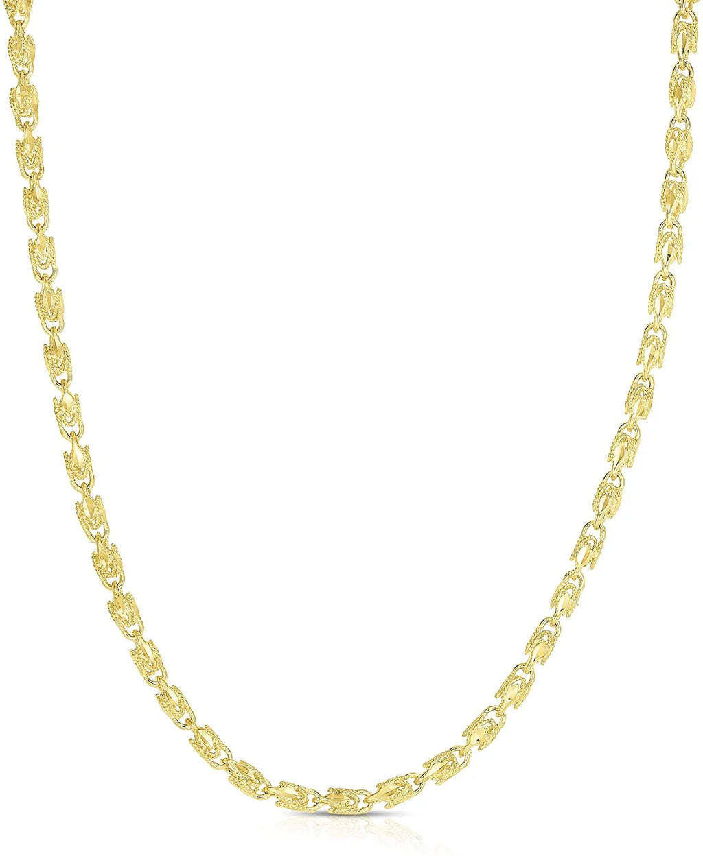 10k Yellow Gold 3mm Solid Turkish Rope Chain Necklace V530641