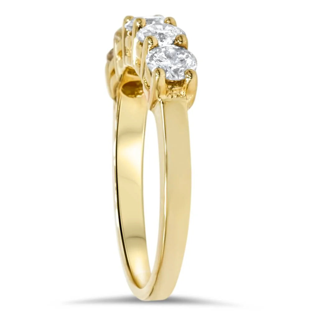 1ct Five Stone Diamond Ring 14K Yellow Gold G532664