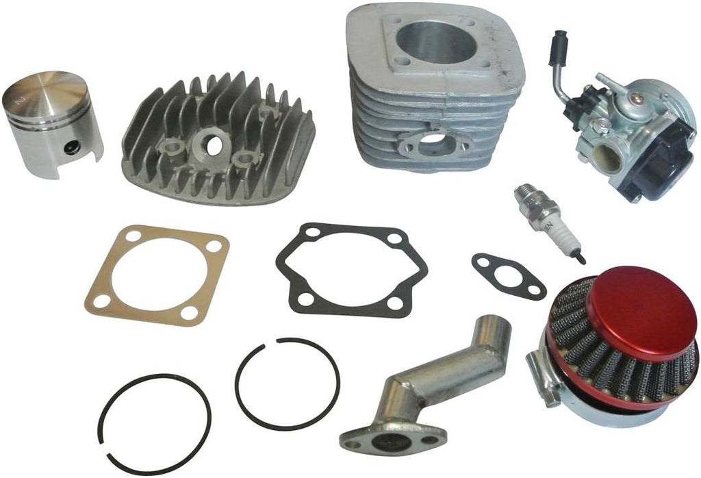 80cc Piston and Cylinder Motorized Bike Engine Rebuild Kit Carburetor Air Filter Pack of 2 V757
