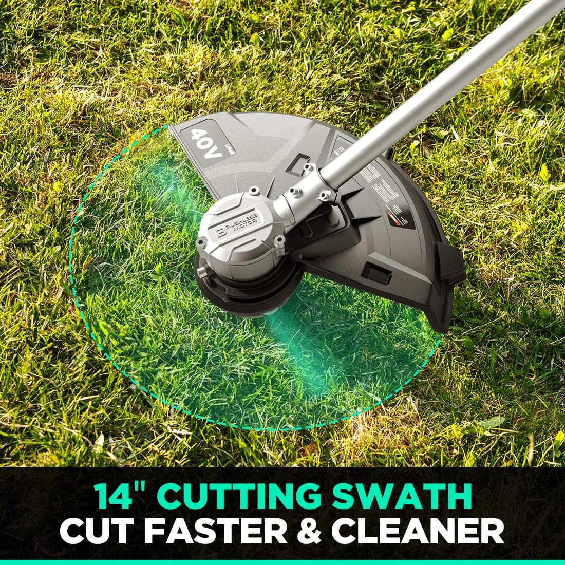 40V Cordless String Trimmer and Brush Cutter with 2.0Ah Battery & Charger F357958