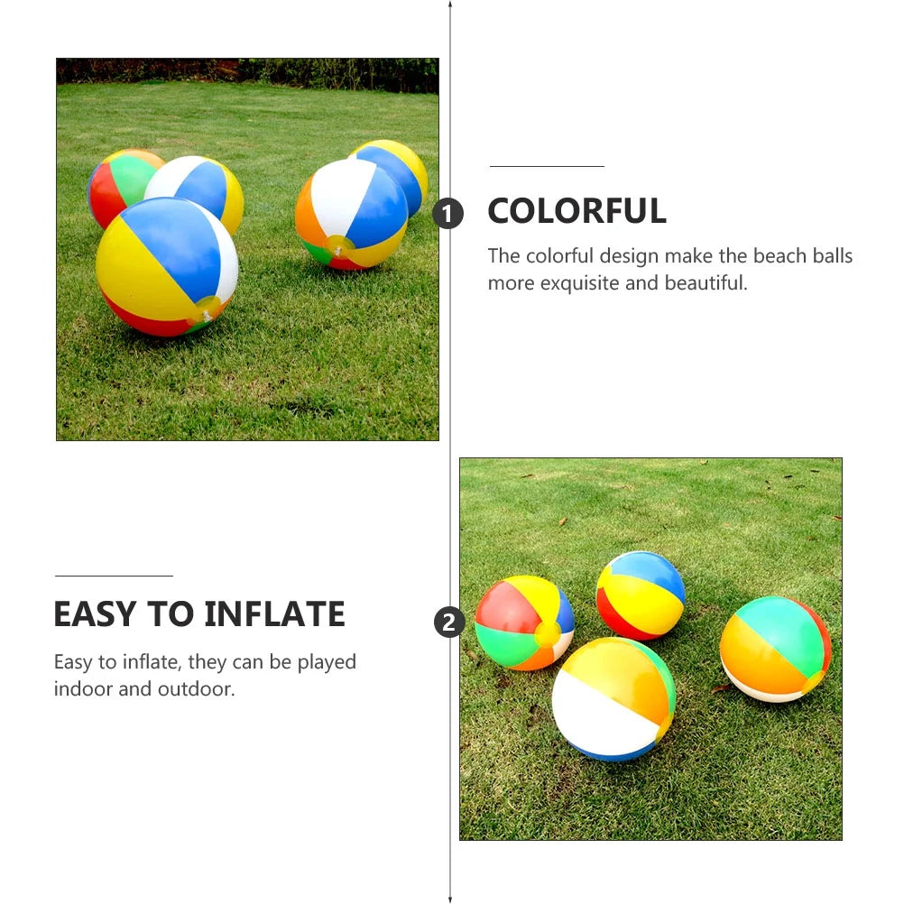3Pcs Inflatable Beach Ball Pool Water Toy Q82228