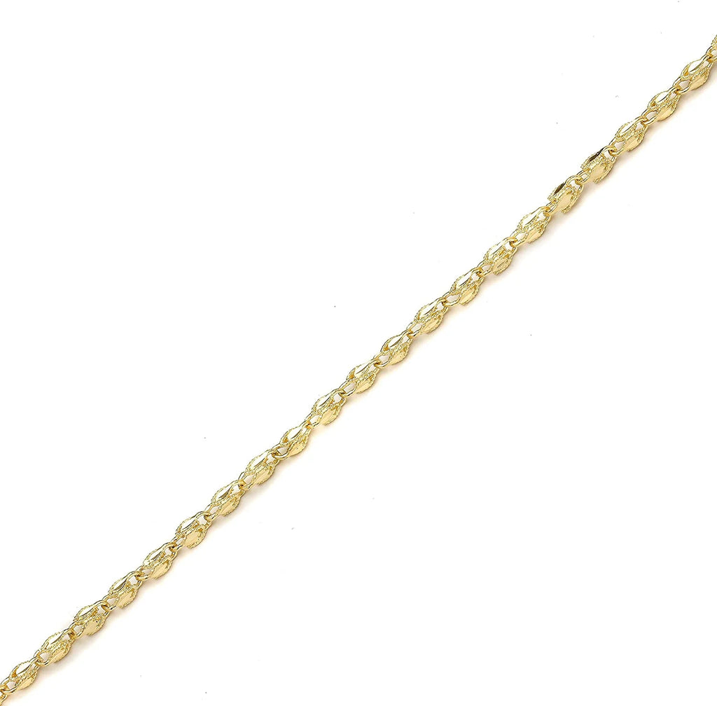 10k Yellow Gold 3mm Solid Turkish Rope Chain Necklace V530641