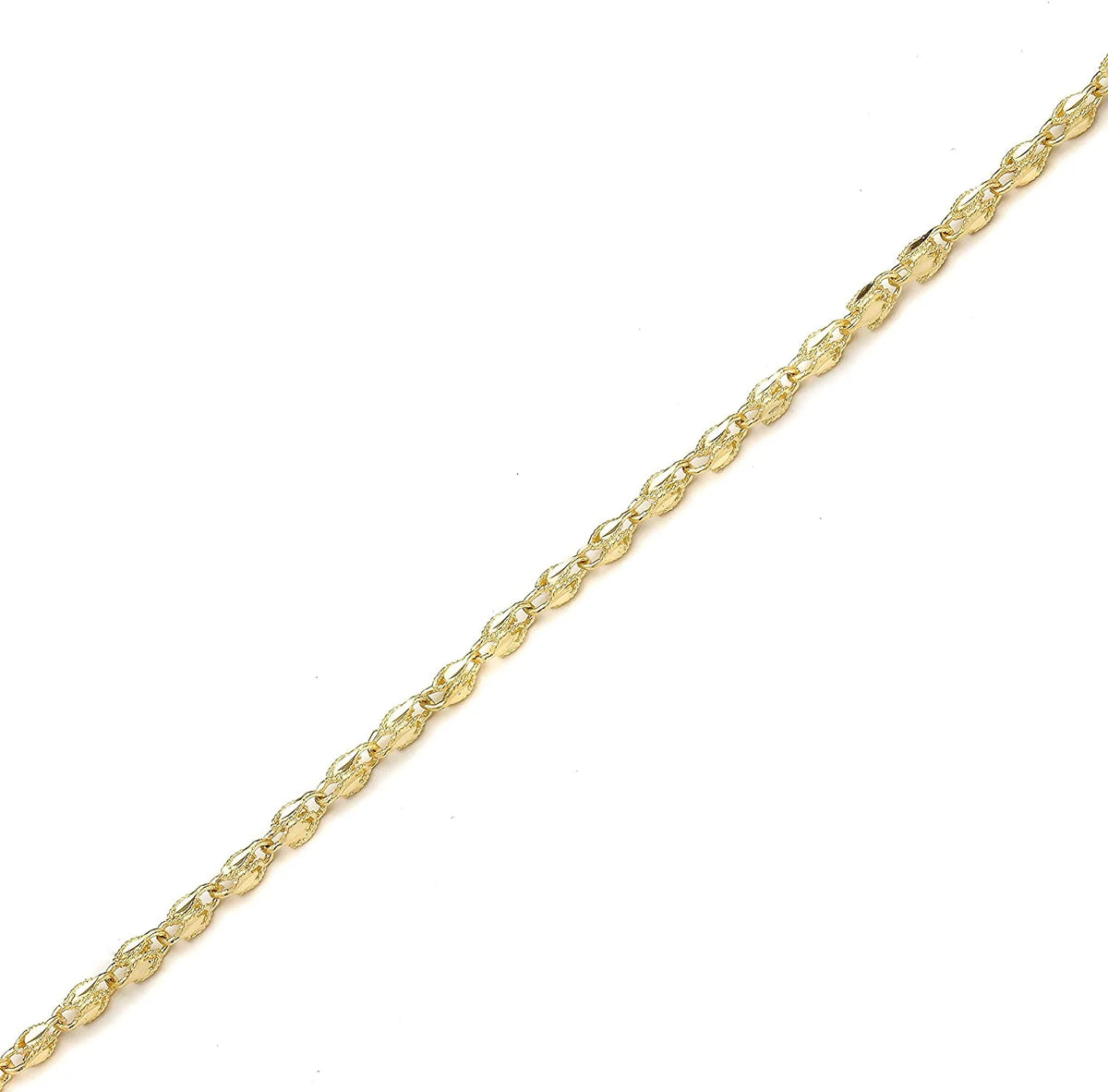10k Yellow Gold 3mm Solid Turkish Rope Chain Necklace V530641