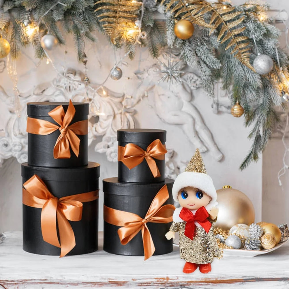 Mini Elf Baby Doll Toys 4 Pcs Christmas Tiny Elf Doll Z1649