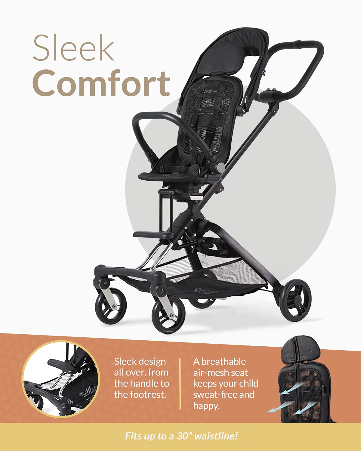 2-in-1 Lightweight Stroller with Anti-UV Canopy Q2487