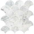 Polished Marble Mesh-Mounted Mosaic Tile H9700