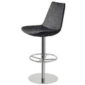 Silver Adjustable Height Swivel Bar Stool L230