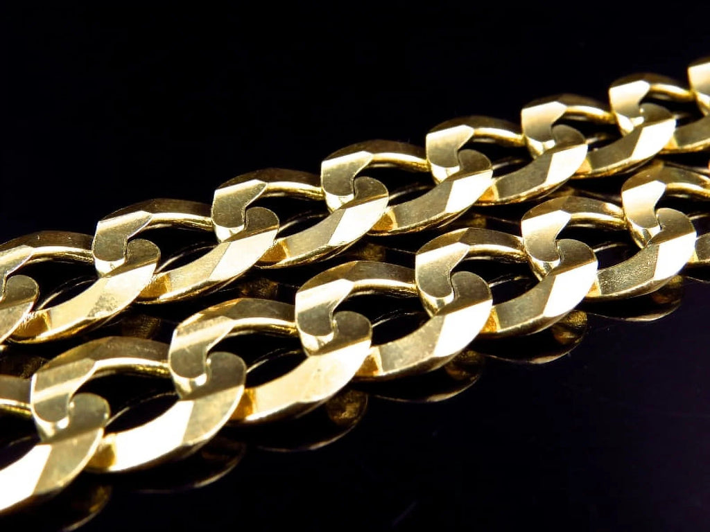 10K Yellow Gold Cuban Chain 11.5 MM 20-30" I76506