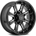 Black Rhino Sierra 17x9 6x139.7 -12mm Black/Milled Wheel Rim C87480