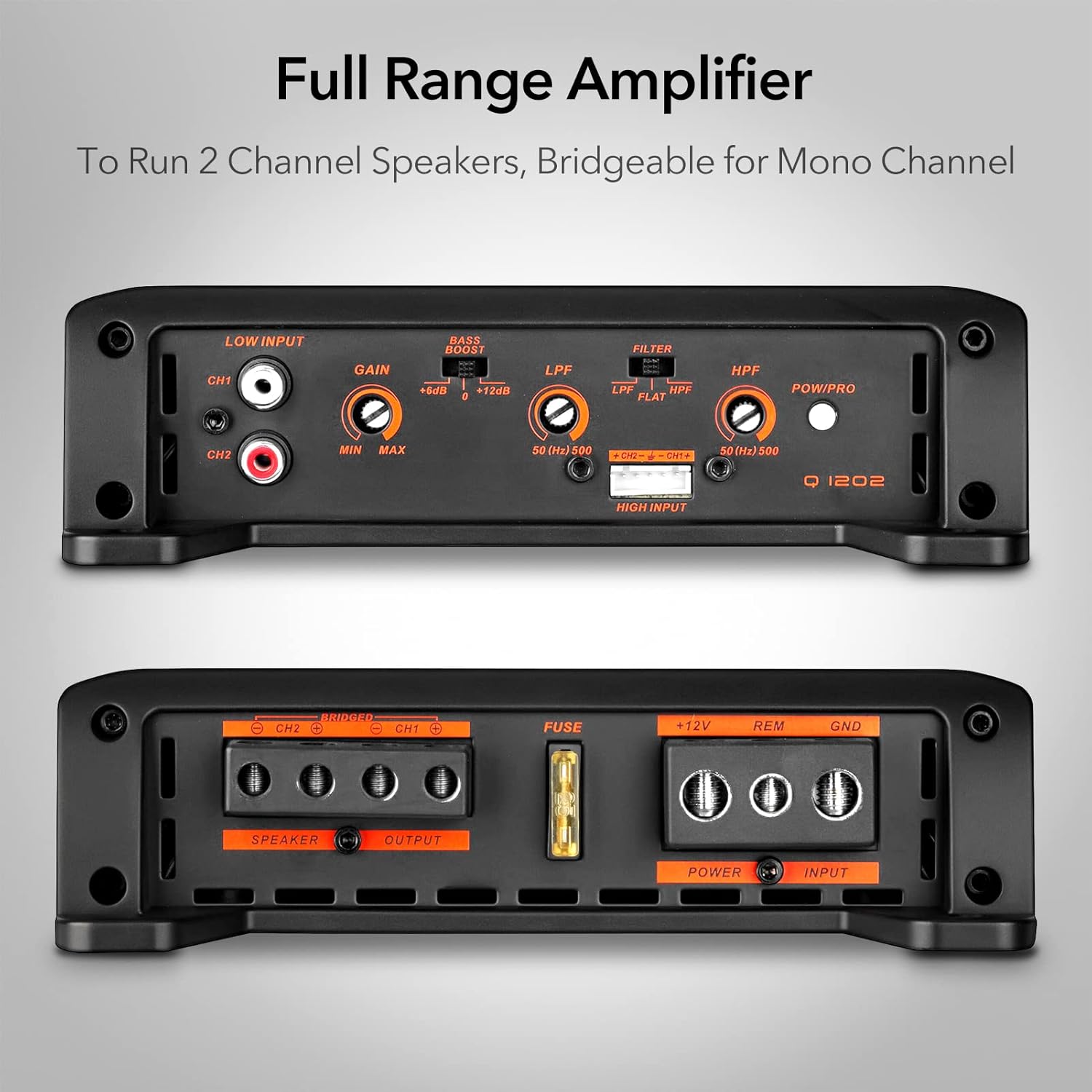 5 Channel Car Audio Amplifier with Bass Knob H7512