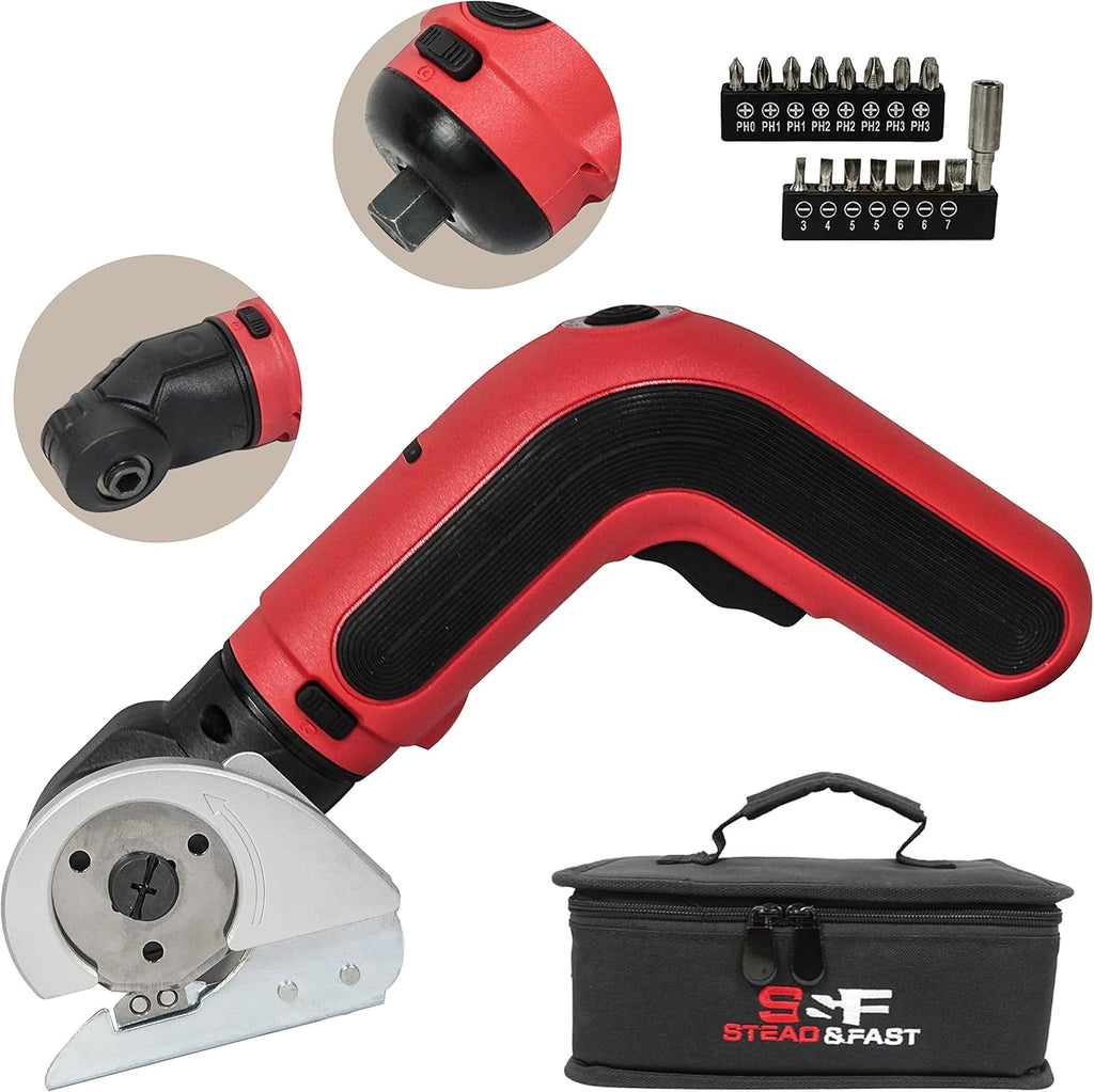 Cordless Electric Scissors Screwdriver 3.6V Rechargeable Power Multitool Pack of 2 F427672