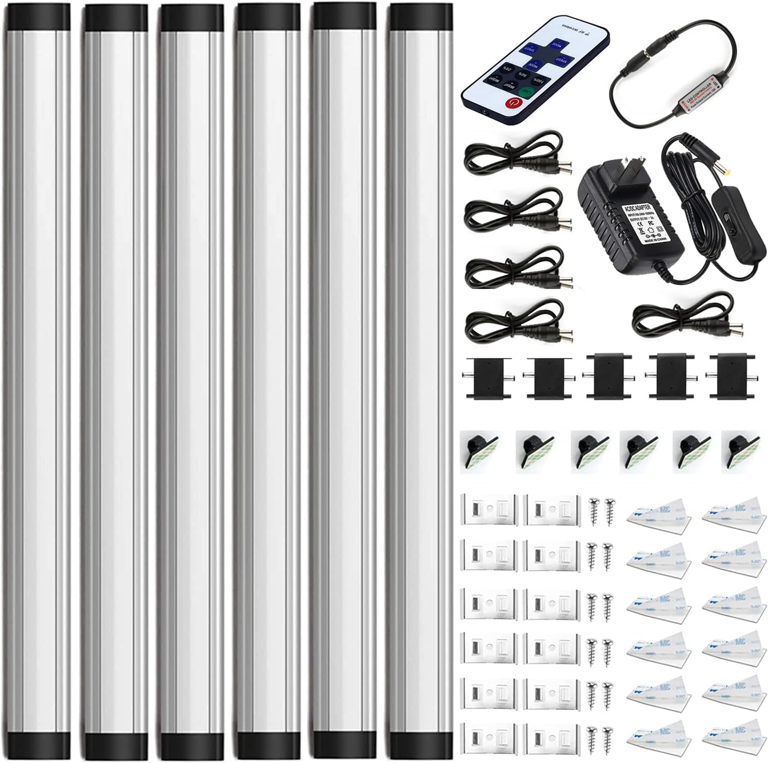 6PCS 12-inch Ultra Slim Warm White 3000K Led Cabinet Light Strips J558685