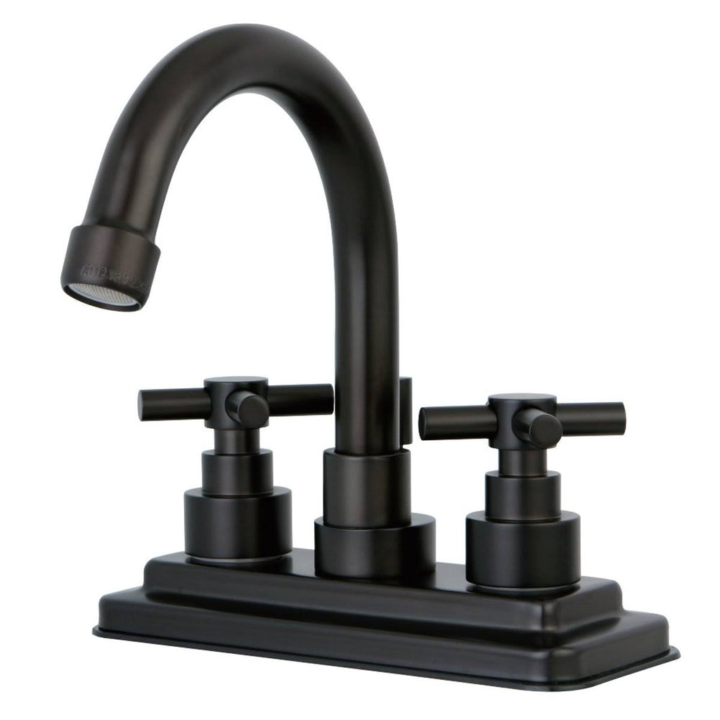 Polished Chrome Centerset Bathroom Faucet with Brass Pop-Up D1524