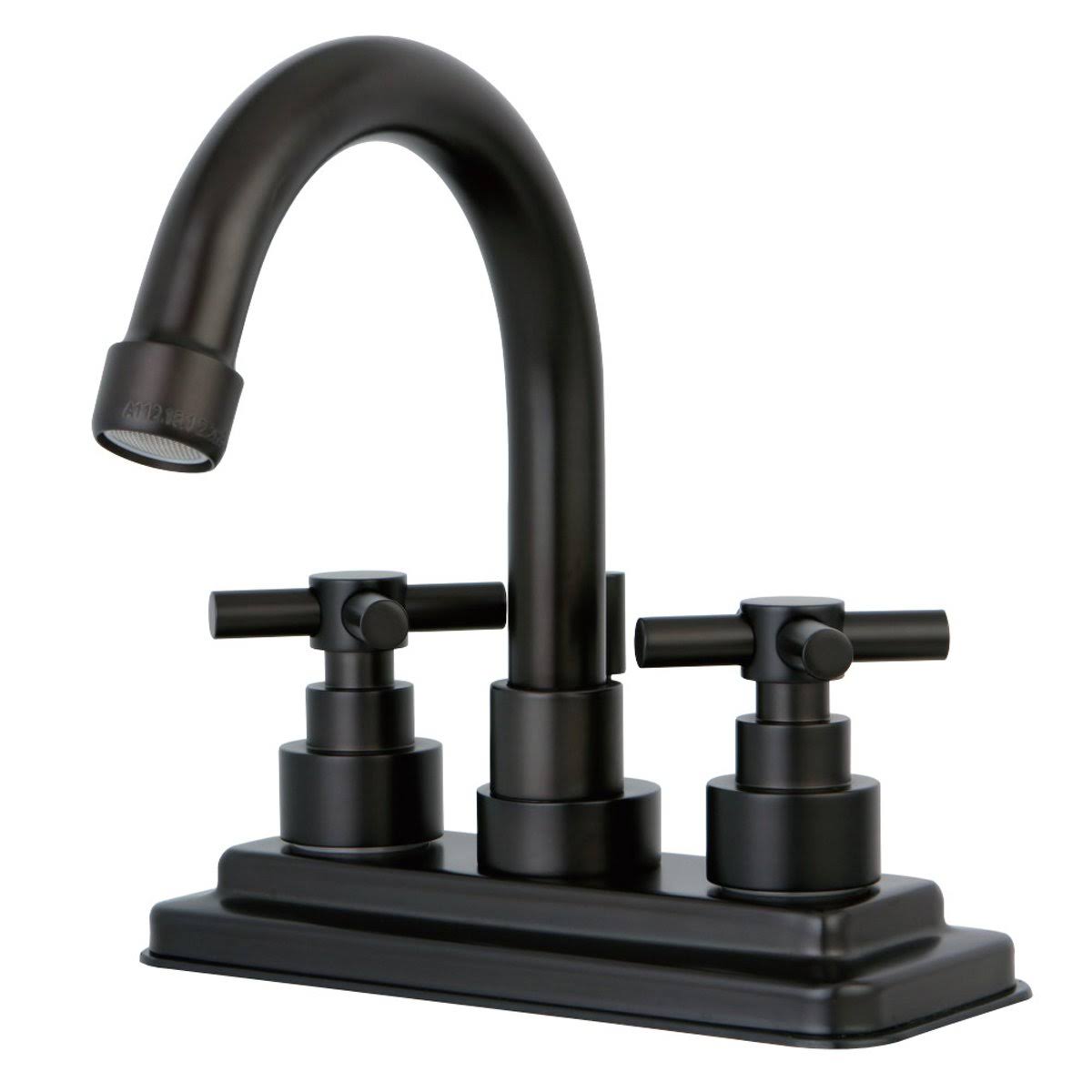 Polished Chrome Centerset Bathroom Faucet with Brass Pop-Up D1524