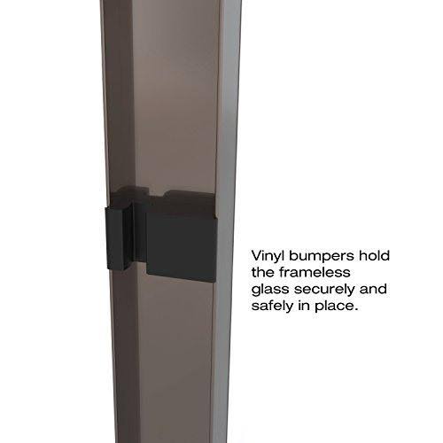 Frameless Bypass Sliding Shower Door Oil Rubbed Bronze Clear V83168