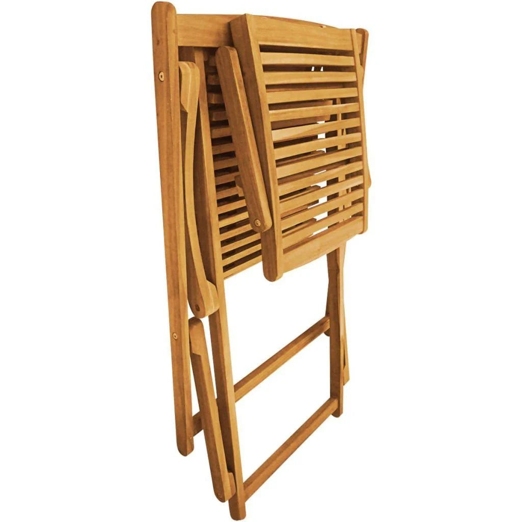 Acacia Wood Deck Chair with Footrest S735767