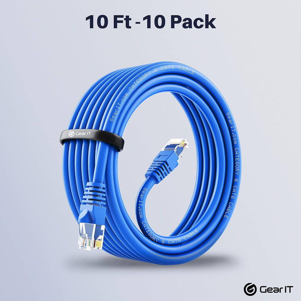 Cat 6 Ethernet Cable 1.5 ft 50-Pack Blue X728