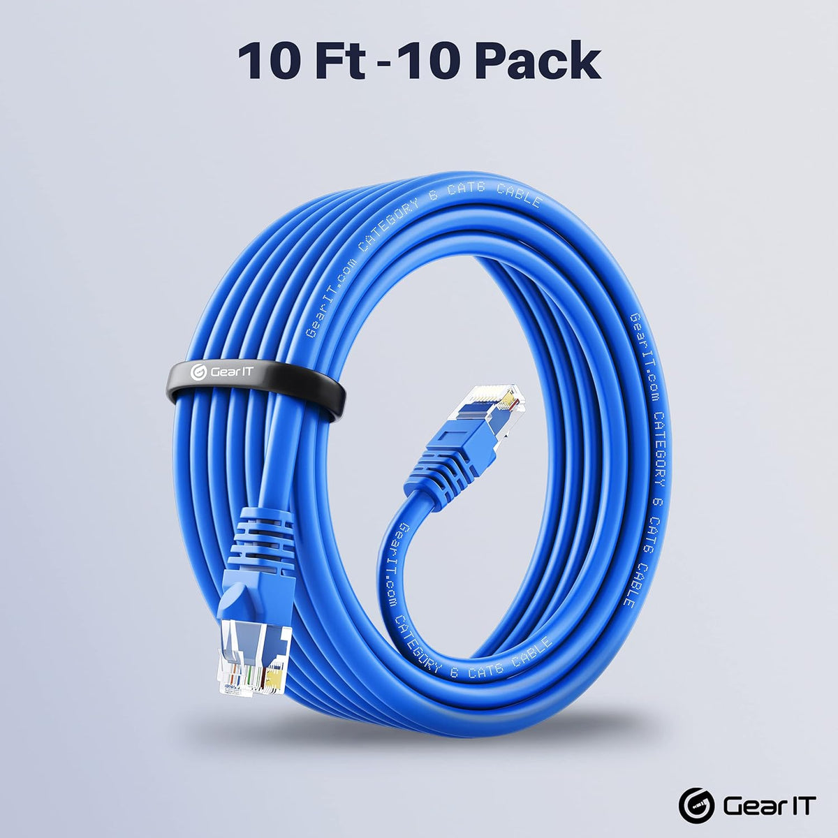 Cat 6 Ethernet Cable 1.5 ft 50-Pack Blue X728