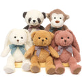 5 Packs Soft Stuffed Animals Teddy Bear, Monkey, Panda, Rabbit, 12.5" E14657