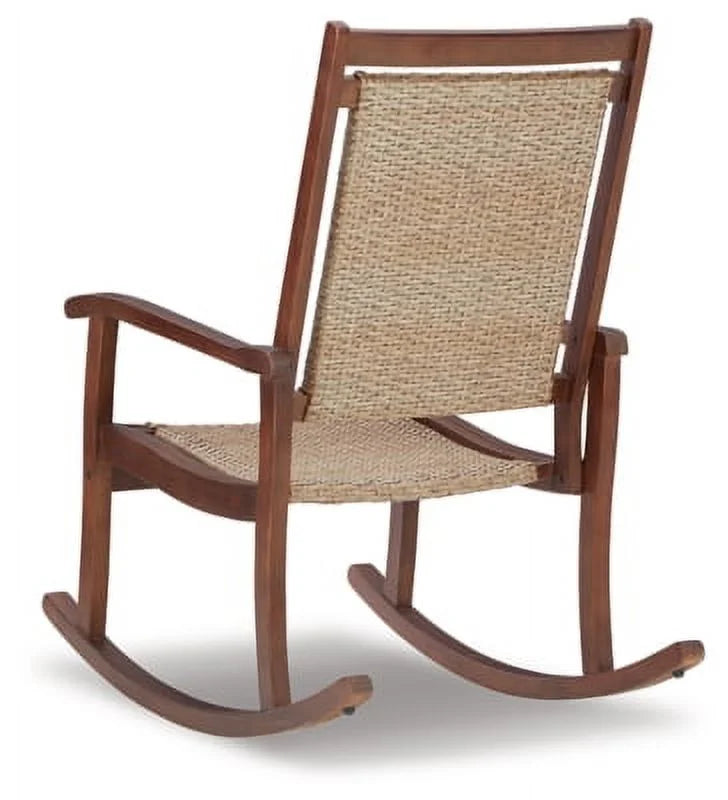 Brown/Natural Rocking Chair E156