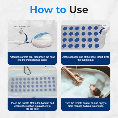Portable Spa Bubble Bath Massager with Suction Cup Bottom Y706083