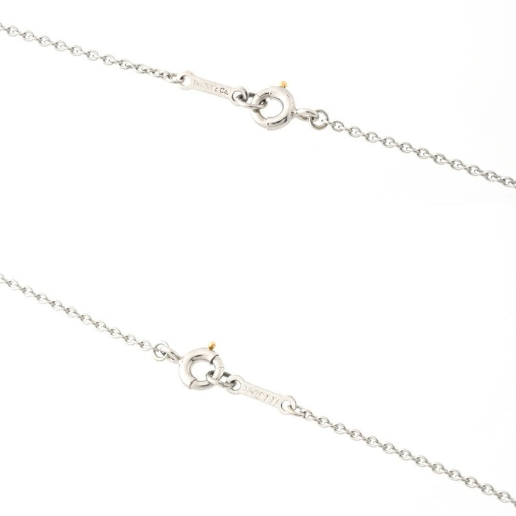 Tiffany pendant necklace open heart platinum diamond 41 cm W700