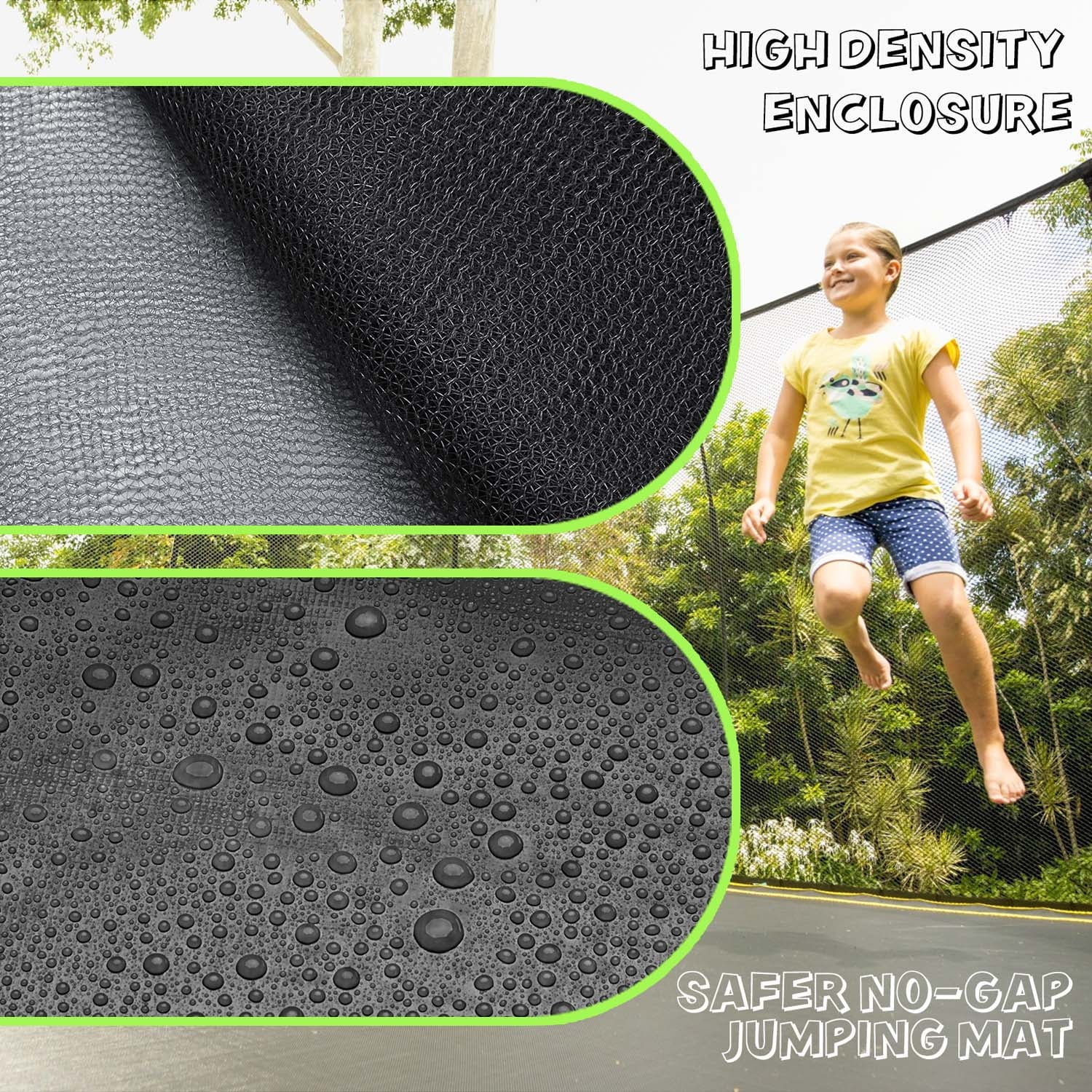 14FT Outdoor Trampoline with Basketball Hoop, Safety Enclosure Net and Ladder U688