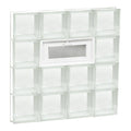 Frameless Vented Clear Glass Block Window R888302
