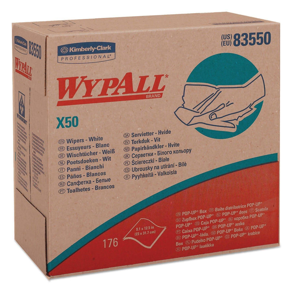 X50 Wipers, White, 176/Pop-Up Box, 10 Boxes/Carton B30219