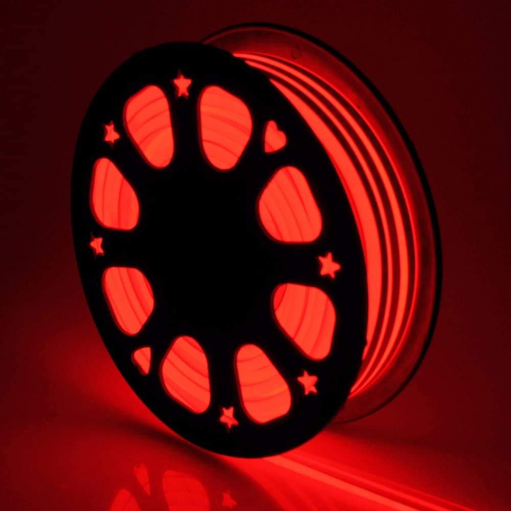 LED Flexible Neon Rope Strip Light Tube Lighting 110V 50FT Red N498661