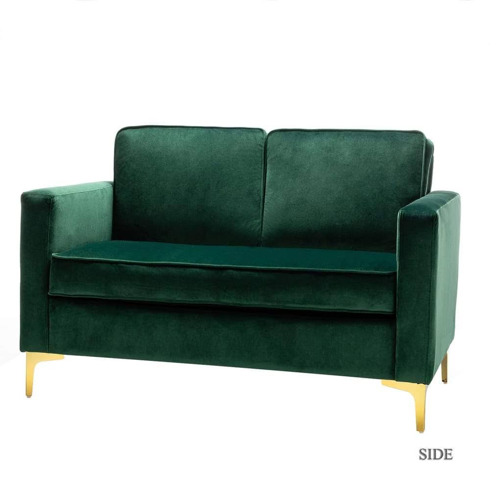Pink Velvet Loveseats with Golden Base Z506