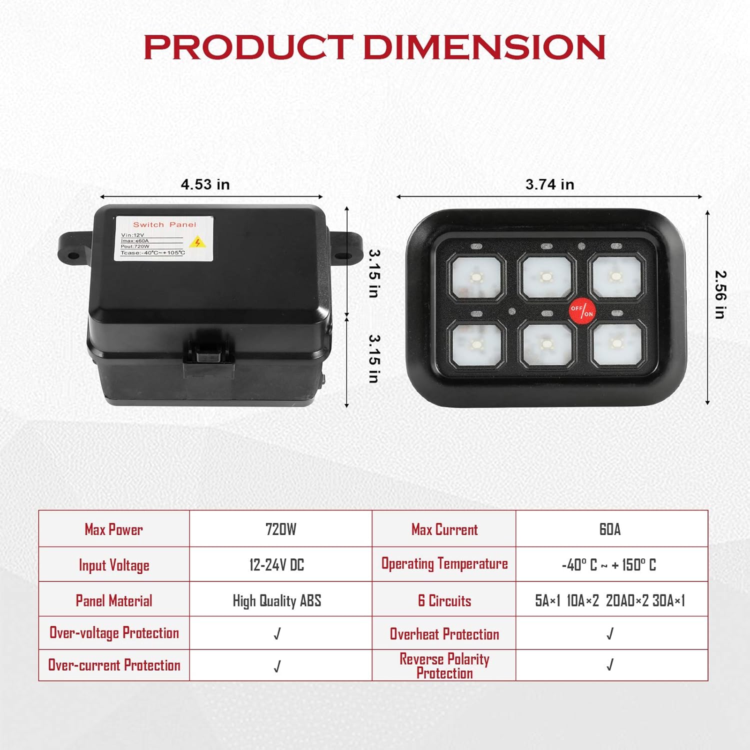 6 Gang Switch Panel with Touch Screen G829