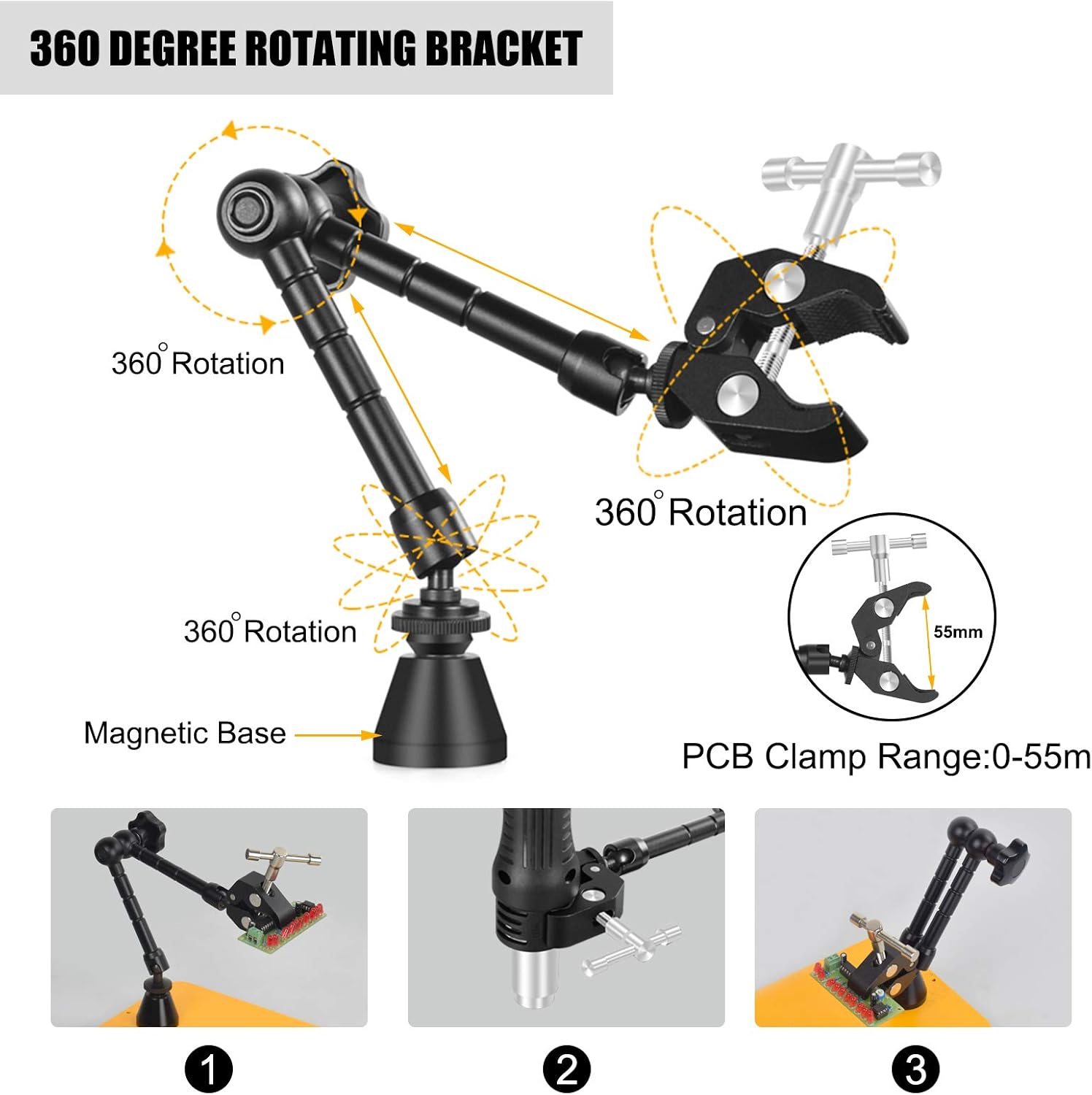 Soldering Station with Six Flexible Helping Hand Arms Z825