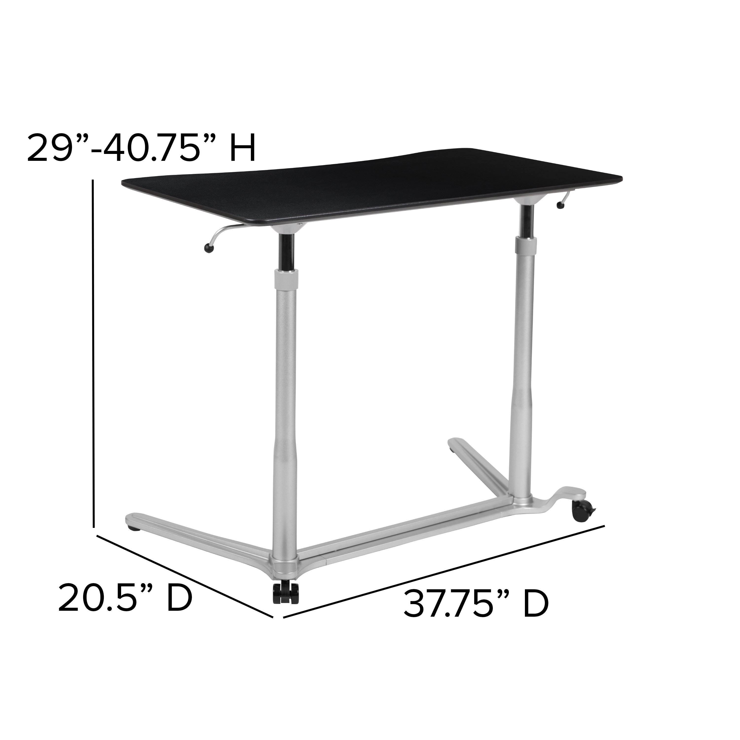 Black Sit-Stand Computer Desk I259