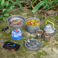 10pcs Camping Cookware Mess Kit Outdoor Cooking Set Z6246