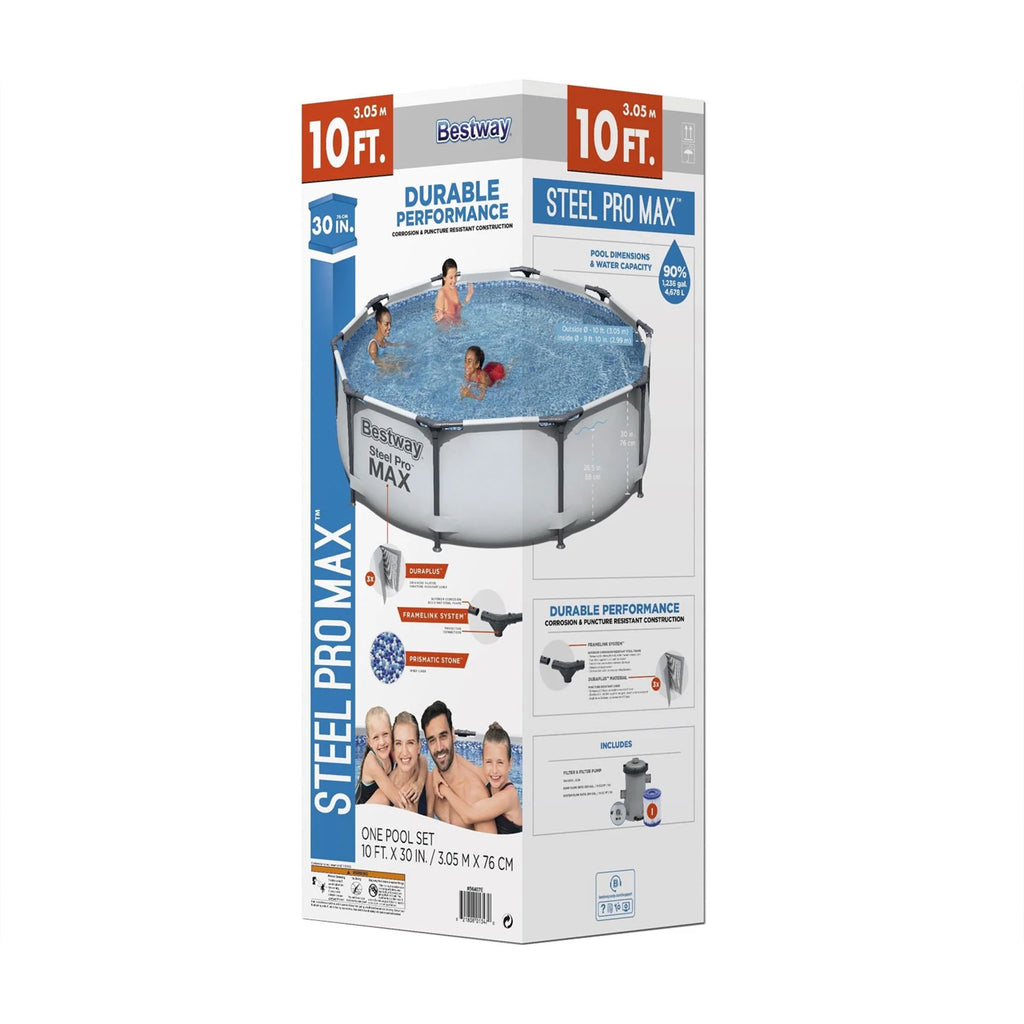 10'x30" Above Ground Metal Frame Swimming Pool with Pump J112