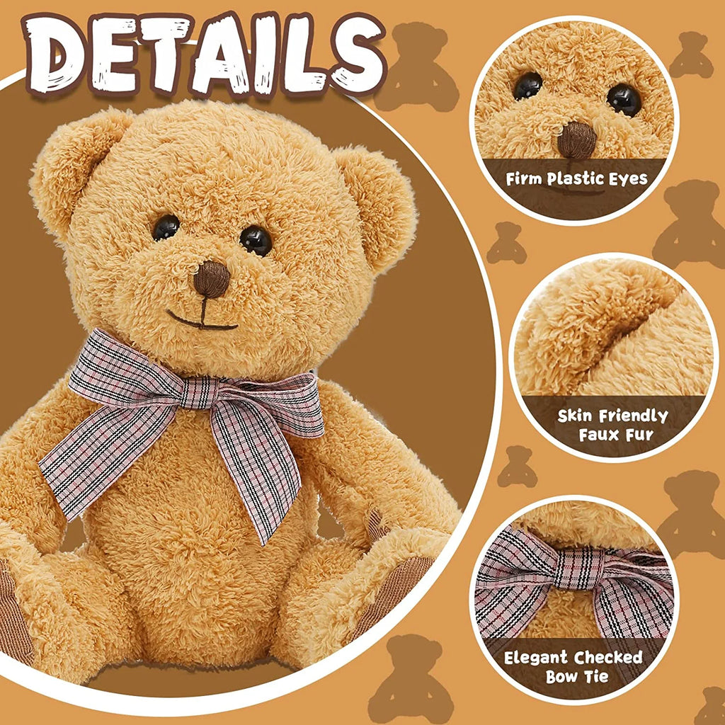5 Packs Soft Stuffed Animals Teddy Bear, Monkey, Panda, Rabbit, 12.5" E14657