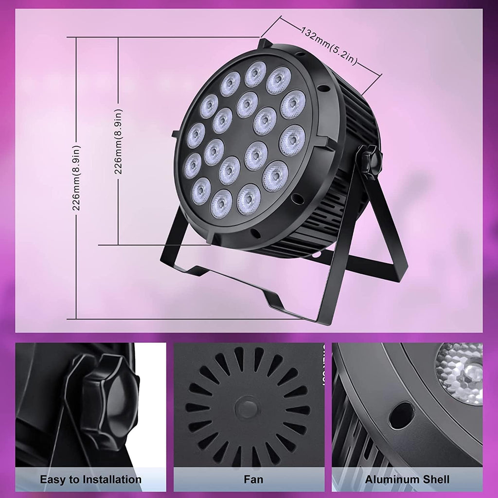 18x8W RGBW LED Washing Lighting Disco Lights with DMX-512 Sound Activated Strobe Lights C261500