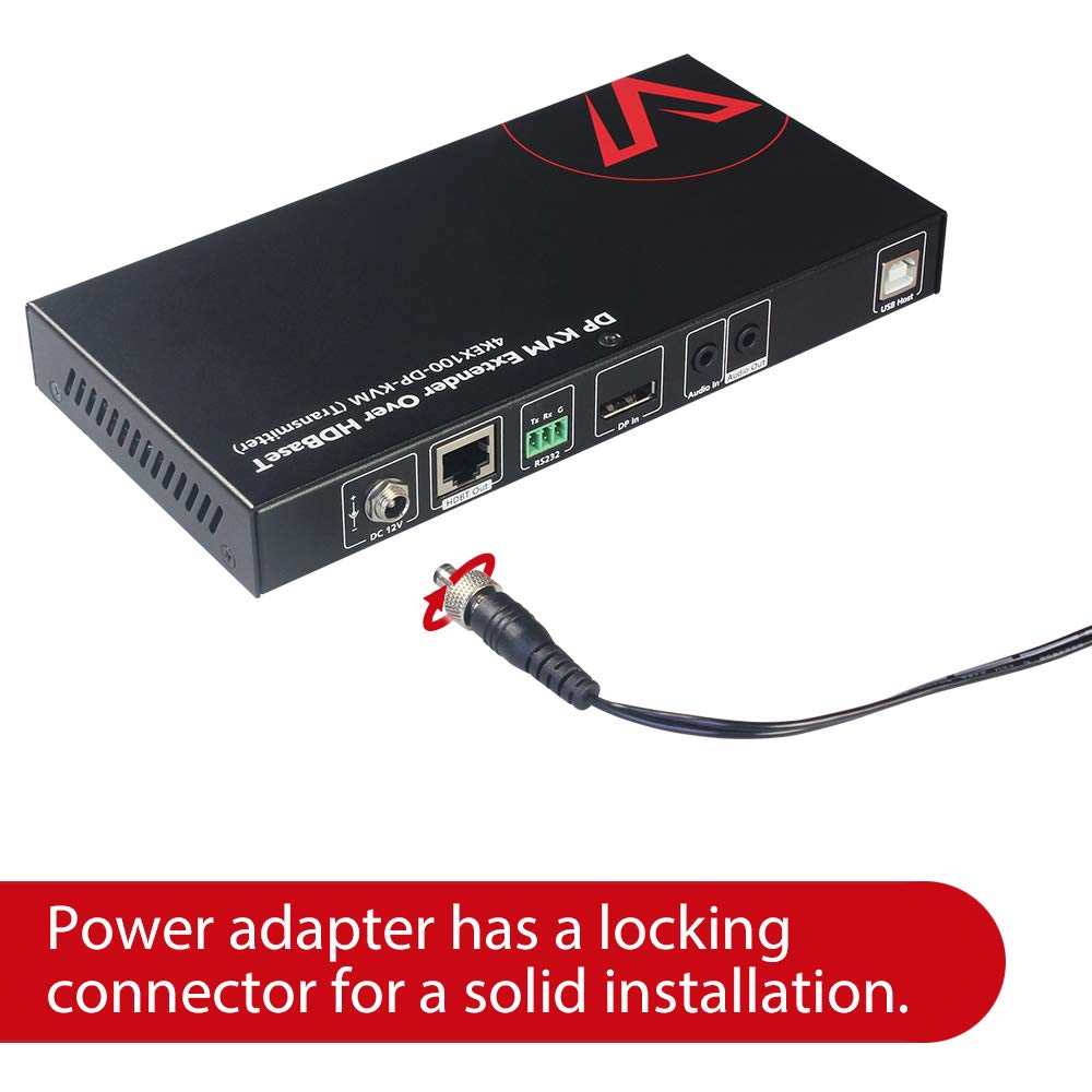 HDBaseT DisplayPort KVM Extender with 2 USB 2.0 Port Y224