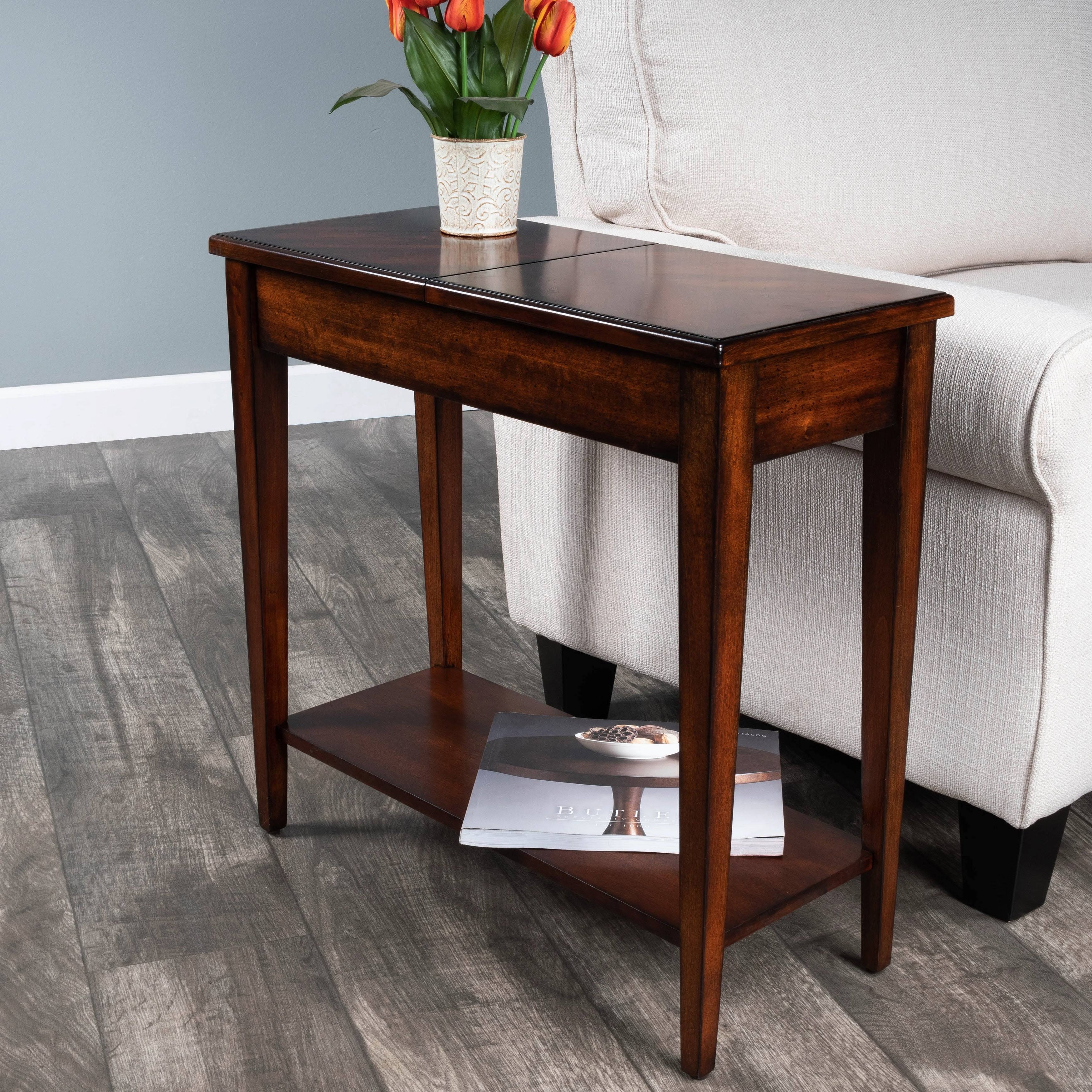Olive Ash Burl Chairside Table M56299