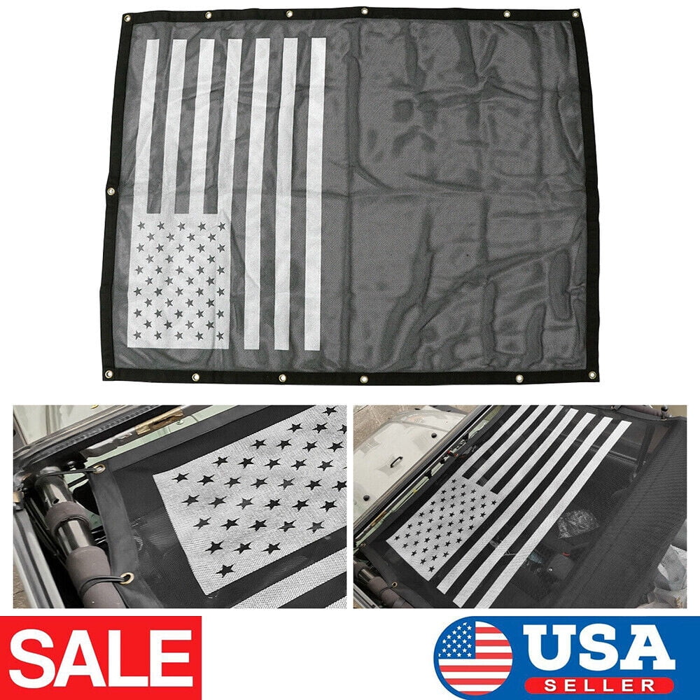 Black Mesh Sunshade for Jeep Wrangler V106732