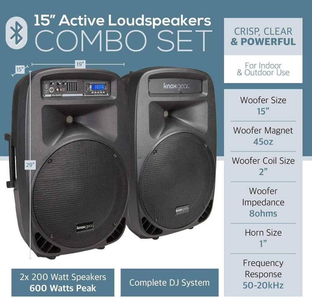 8 Piece Portable PA System with Microphone and Bluetooth U55407