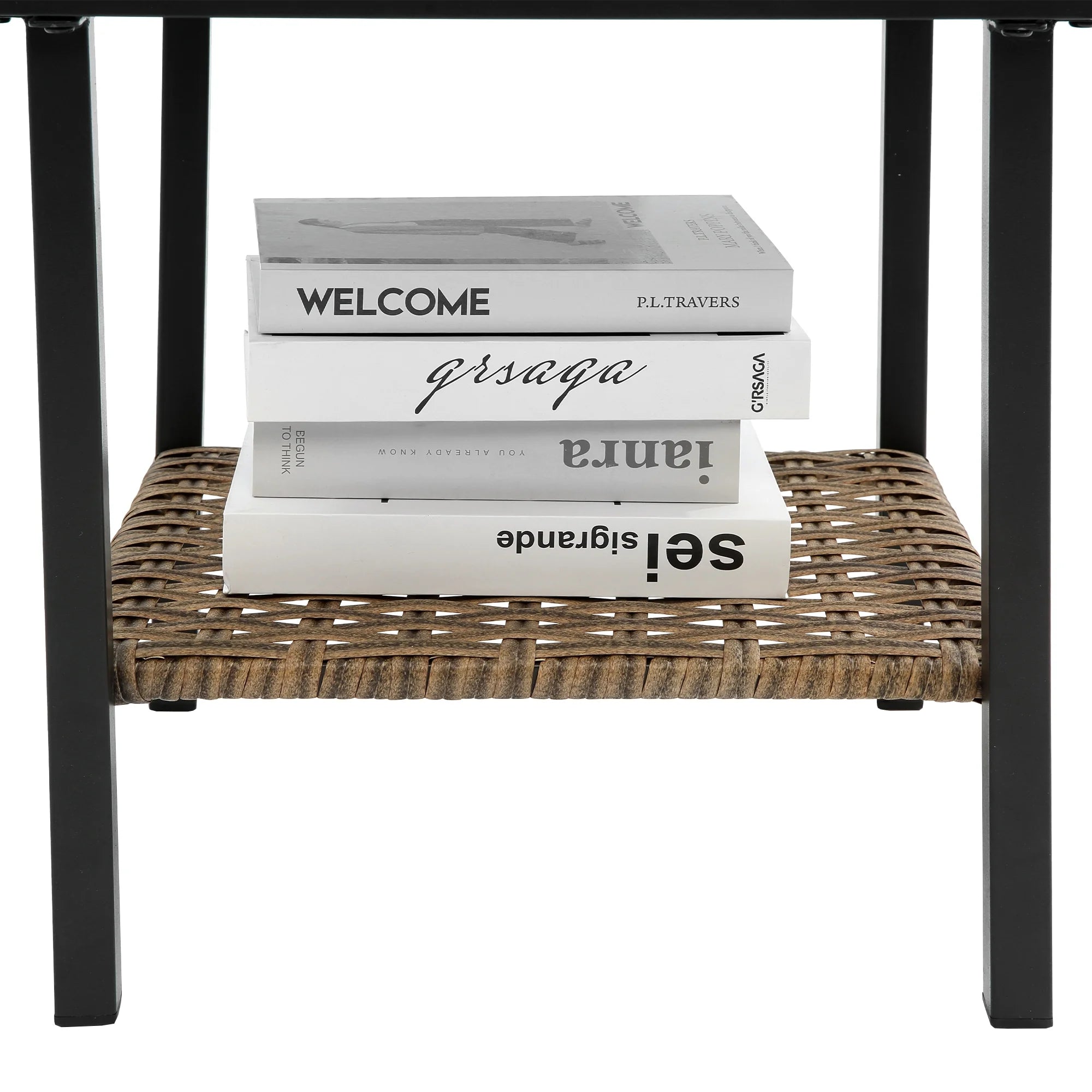 Grey Rattan Rocking Chair Set of 3 S876