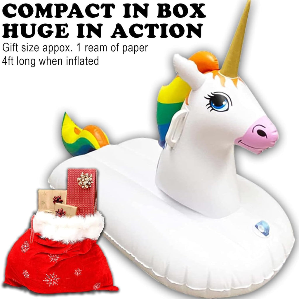 Sled Unicorn Snow Tube Inflatable 49 inches Long One Person C826731