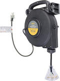 40 Ft 12/3 Retractable Extension Cord Reel with 3 Electrical Outlets N881391