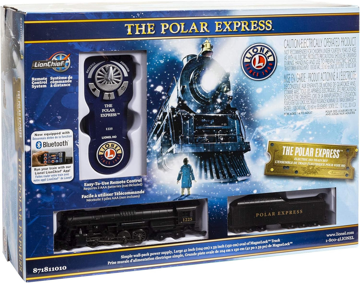 The Polar Express Electric HO Gauge Model Train Set with Remote and Bluetooth V8330