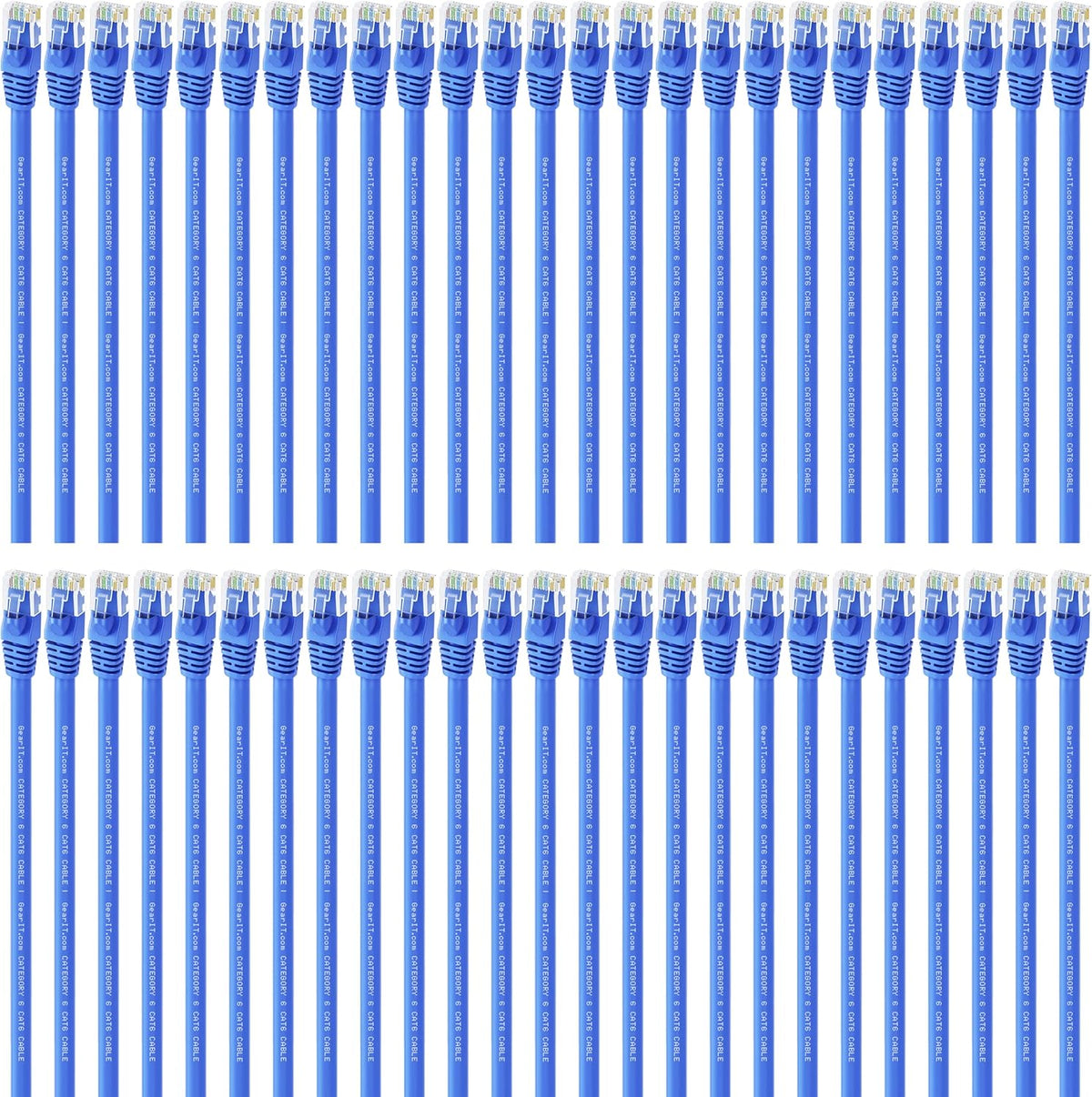 Cat 6 Ethernet Cable 1.5 ft 50-Pack Blue X728