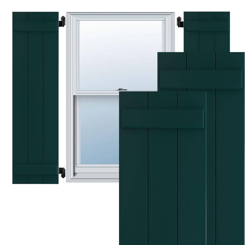 Black Composite Board-n-Batten Shutters Y3296