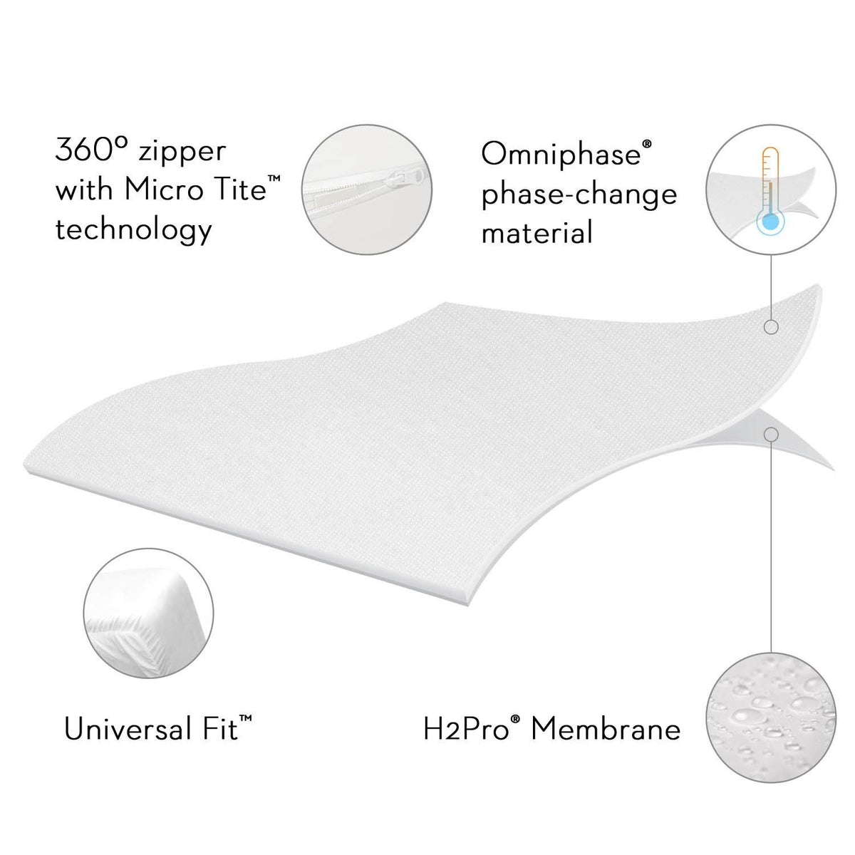 Split Queen Mattress Protector C6702